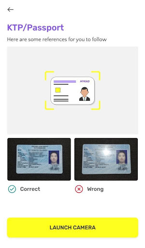 Ambil foto KTP untuk verifikasi identitas akun TREVO