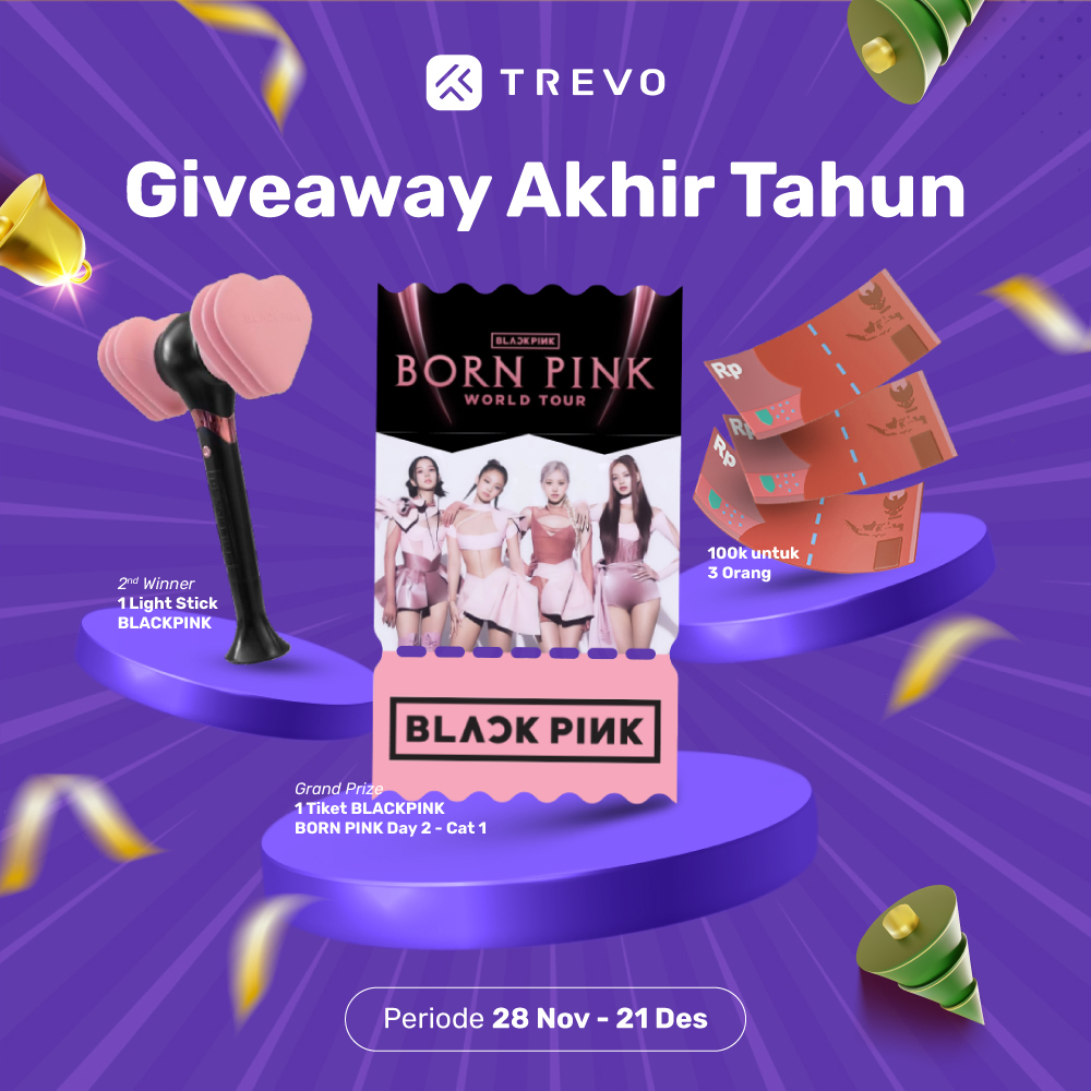 Poster giveaway tiket konser BLACKPINK di Indonesia